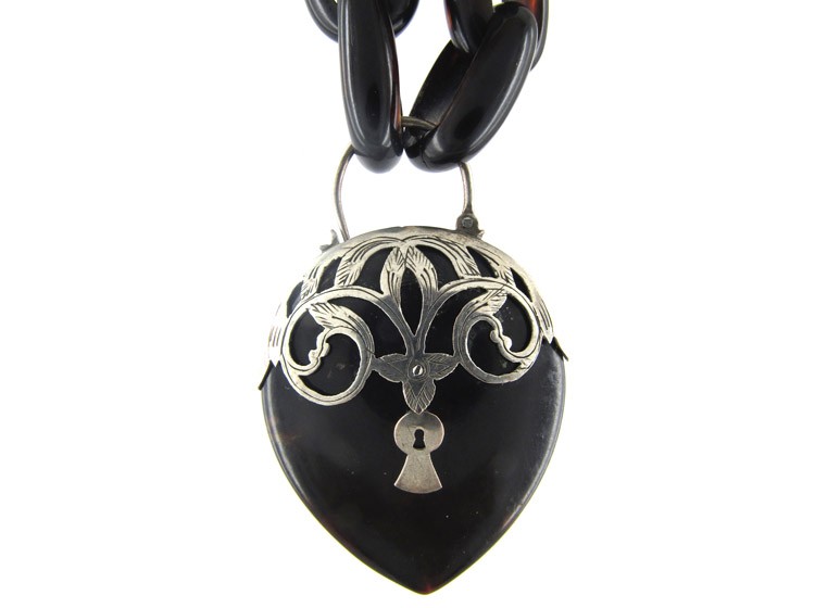 Victorian Tortoiseshell Padlock Bracelet