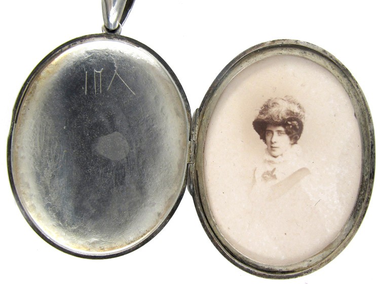 Victorian Silver Assyrian Design Locket