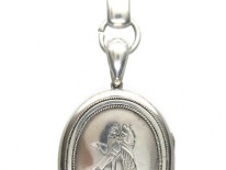 Victorian Silver Assyrian Design Locket