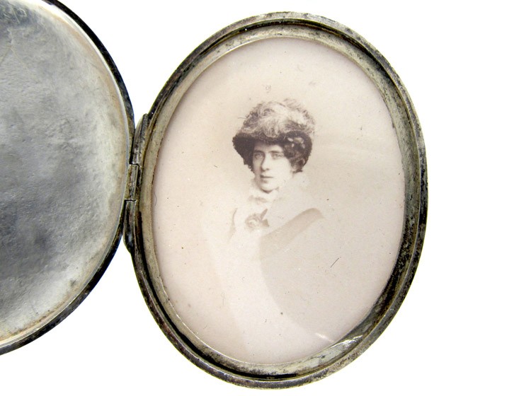 Victorian Silver Assyrian Design Locket
