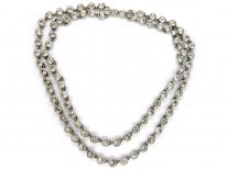 Two Row Silver & Paste Collar