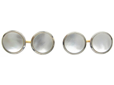 Platinum & 9ct Mother of Pearl Cufflinks