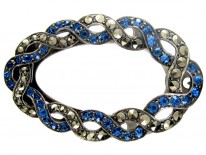 Art Deco Marcasite & Paste Large Clip