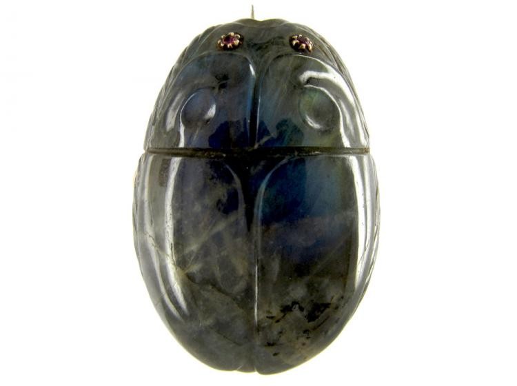 Large Labradorite Bug Brooch