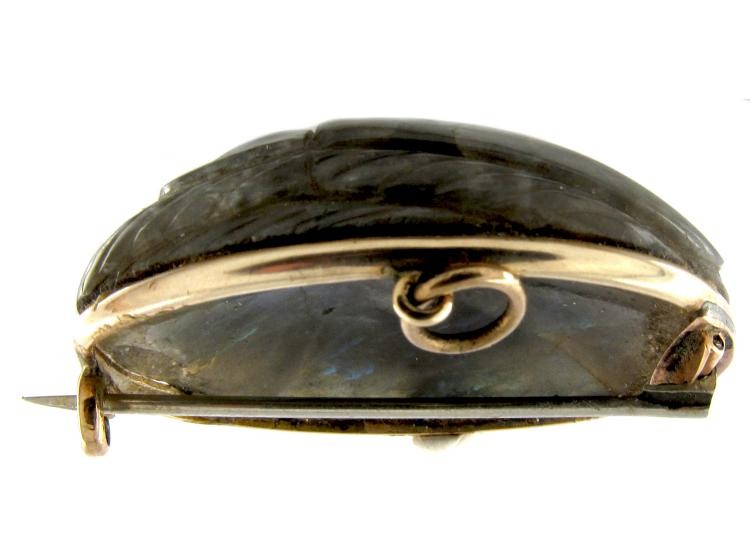 Large Labradorite Bug Brooch