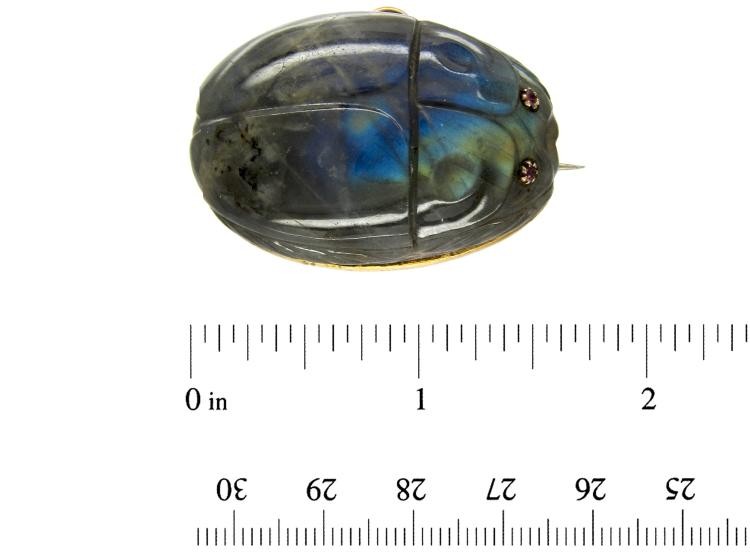 Large Labradorite Bug Brooch