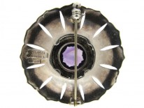 Theodor Farhner Amethyst, Marcasite & Silver Brooch