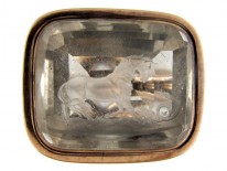 Regency Horse & Snake Carved Intaglio Citrine Seal