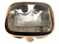 Regency Horse & Snake Carved Intaglio Citrine Seal