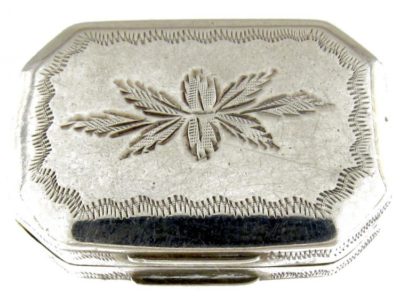 Georgian Silver Bright Cut Engraved Vinaigrette