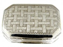 Georgian Silver Bright Cut Engraved Vinaigrette