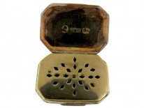 Georgian Silver Bright Cut Engraved Vinaigrette