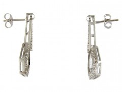 Diamond Art Deco Style Drop Earrings