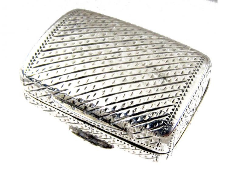 Georgian Silver Engraved Vinaigrette
