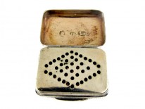 Georgian Silver Engraved Vinaigrette