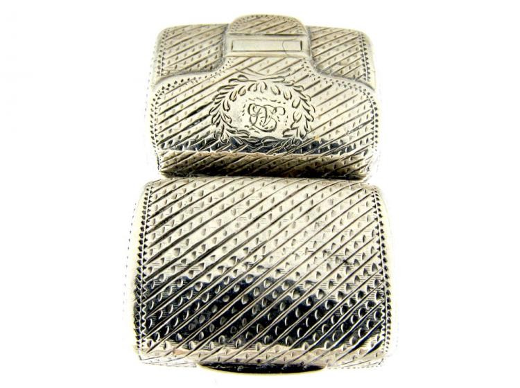 Georgian Silver Engraved Vinaigrette