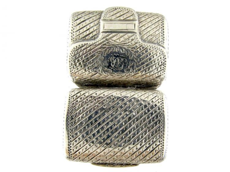 Georgian Silver Engraved Vinaigrette