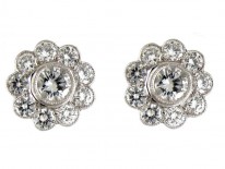 Diamond Flowerhead Cluster Earstuds