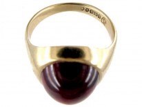 Garnet Cabochon 9ct Gold Ring