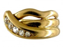 Victorian 18ct Gold & Diamond Snake Ring