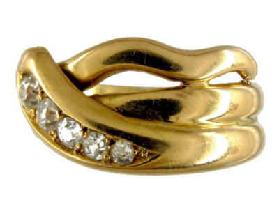 Victorian 18ct Gold & Diamond Snake Ring