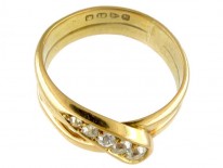 Victorian 18ct Gold & Diamond Snake Ring