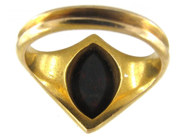 Bloodstone 15ct Gold Signet Ring