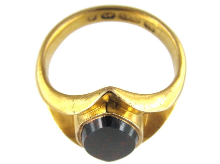 Bloodstone 15ct Gold Signet Ring