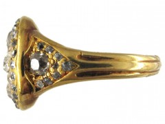 Large Victorian Diamond Cluster Ring
