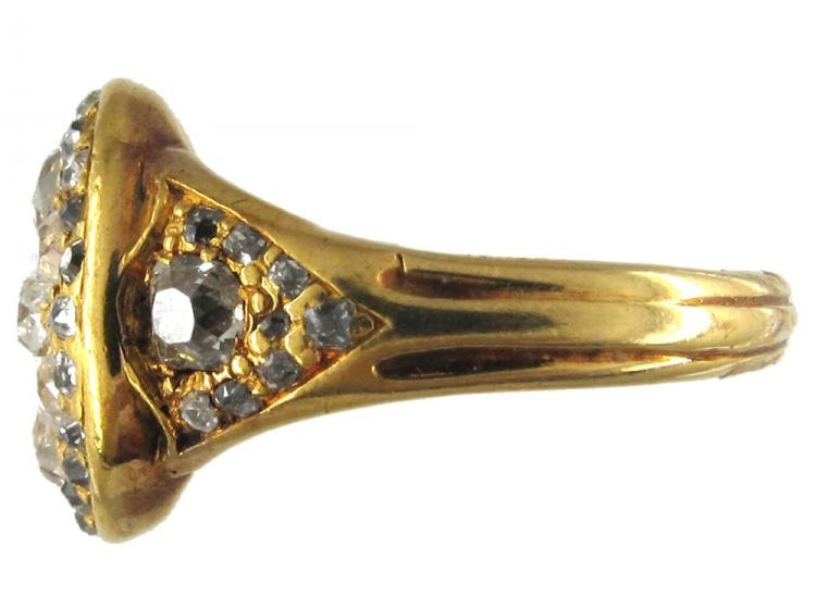 Large Victorian Diamond Cluster Ring