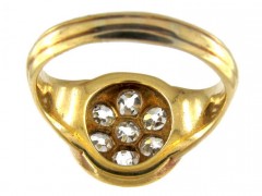 Large Victorian Diamond Cluster Ring