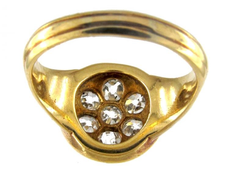 Large Victorian Diamond Cluster Ring