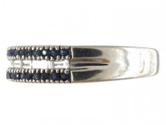 Sapphire & Diamond Half Eternity Ring