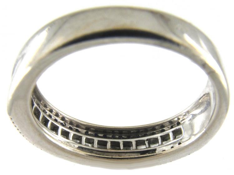 Sapphire & Diamond Half Eternity Ring
