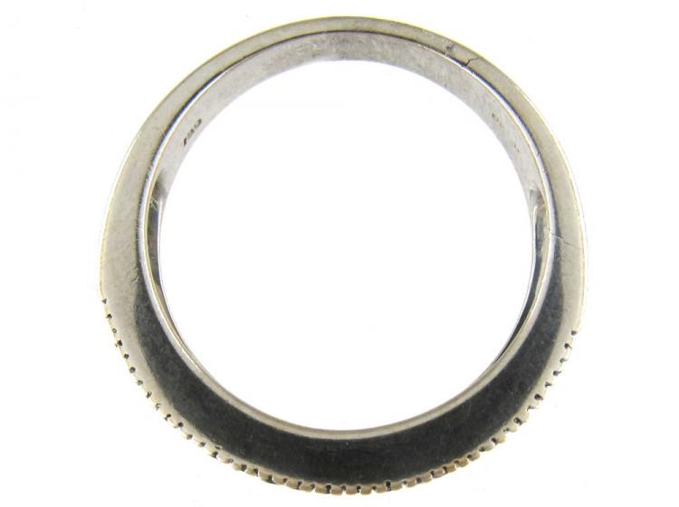 Sapphire & Diamond Half Eternity Ring