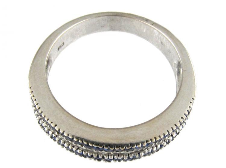 Sapphire & Diamond Half Eternity Ring
