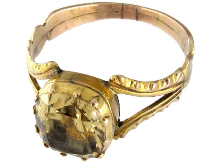 Georgian 15ct Gold & Topaz Ring