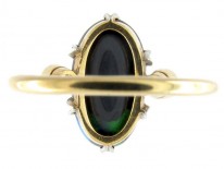 Art Deco Black Opal & Diamond Ring