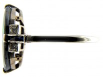 Art Deco Black Opal, Diamond & Sapphire Ring