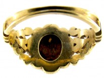 15ct Gold Regency Emerald, Natural Split Pearl & Ruby Cluster Ring