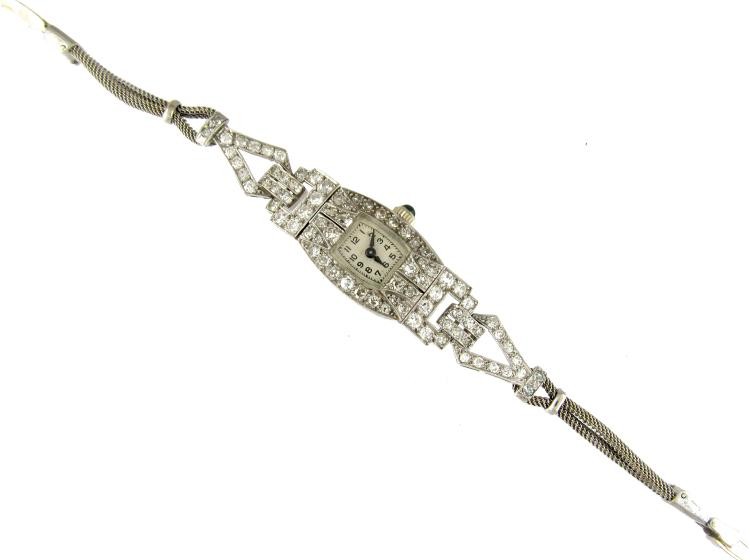 Art Deco Diamond Watch on Strap