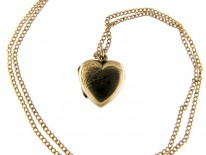 Gold Heart Locket on Chain