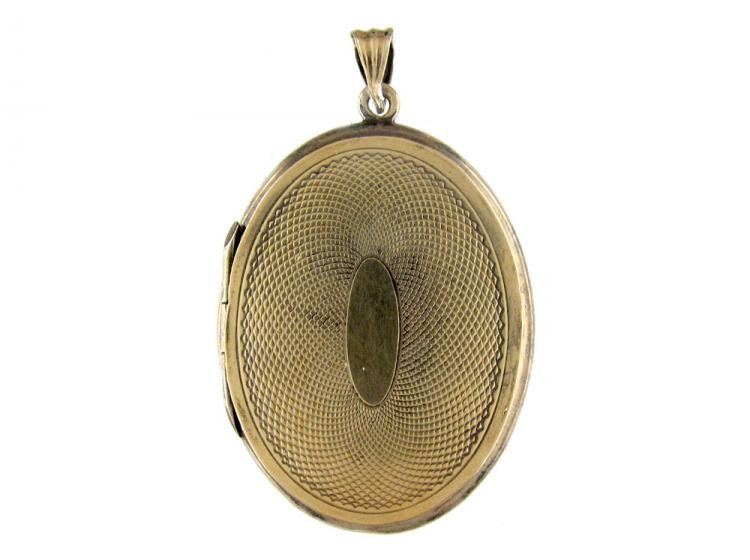 Enamel & Gold Oval Victorian Locket