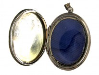 Enamel & Gold Oval Victorian Locket