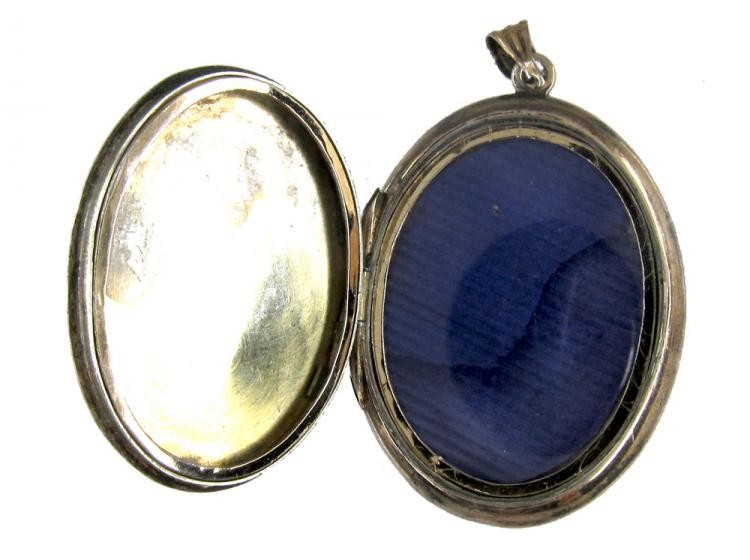 Enamel & Gold Oval Victorian Locket