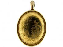15ct Gold Victorian Large Oval Locket