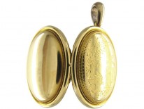 15ct Gold Victorian Large Oval Locket