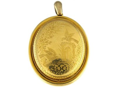 15ct Gold Victorian Large Oval Locket