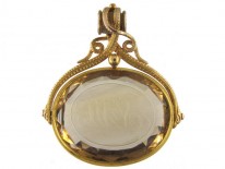 Regency Gold & Citrine Revolving Seal