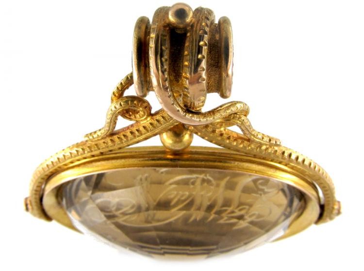 Regency Gold & Citrine Revolving Seal